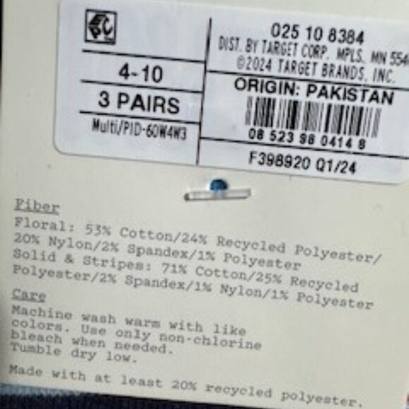 A New Day Crew Socks 3 Pairs Each Pack (2 Packs = 6 Socks) NWT - Picture 5 of 5